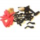 Set Saltamontes Foam precortado - Black / Red