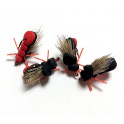 Hopper Black and Red - Mosca para la pesca de Ciprinidos