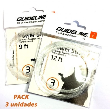 Bajo de Linea Guideline Power Strike 12 ft. - 3 Pack