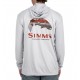 Camiseta Simms Tech Hoody - Artist Series Trout Logo Flame/Sterling