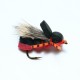 Hopper Black and Red - Mosca para la pesca de Ciprinidos