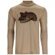 Camiseta Simms Tech Hoody - Artist Series Stone/Brown Trout