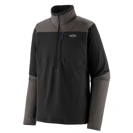 Regulador Pagagonia R1 Fitz Roy 1/4 Zip - Black