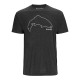 Camiseta Trout Outline T-Shirt Charcoal Heather