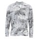 Camiseta Simms SolarFlex Crewneck Cloud Camo Grey