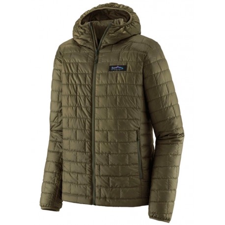 Chaqueta Patagonia Nano Puff Fitz Roy Trout Hoody - Basic Green Green