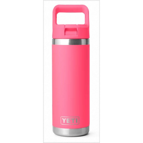 Botella Termo YETI Rambler 18 oz. Straw Cap - Tropical Pink