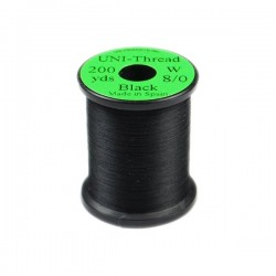 Black - UNI-Thread 0/8 - 200yds. Hilo de montaje