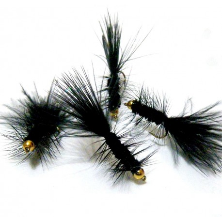 Woolly Bugger Negro - Mosca para la pesca de Trucha