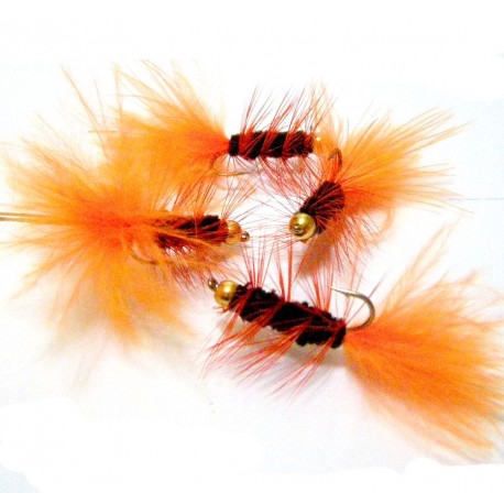 Woolly Buger Naranja - Mosca para la pesca de Trucha